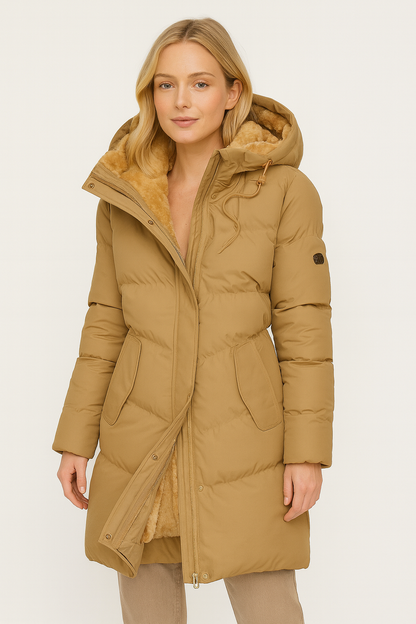 Warm Fleece Lined Parka Winter Coat for Women - OutfitLondon