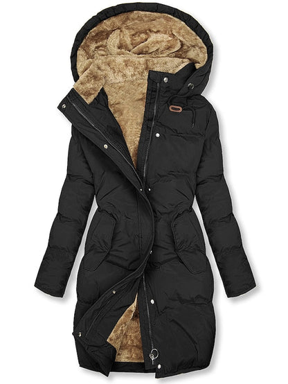 Warm Fleece Lined Parka Winter Coat for Women
