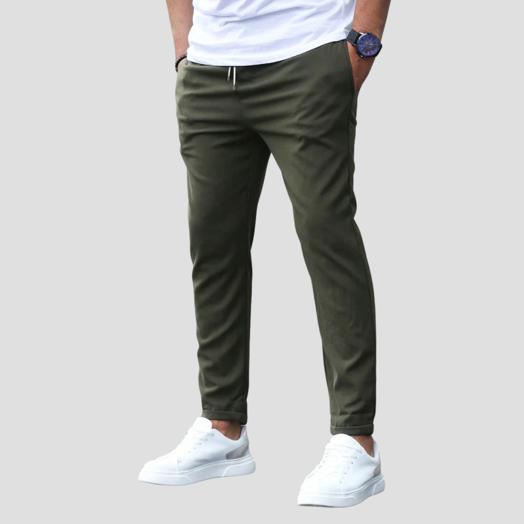 Men's Fit Jog Pants with Elastic Waistband - OutfitLondon