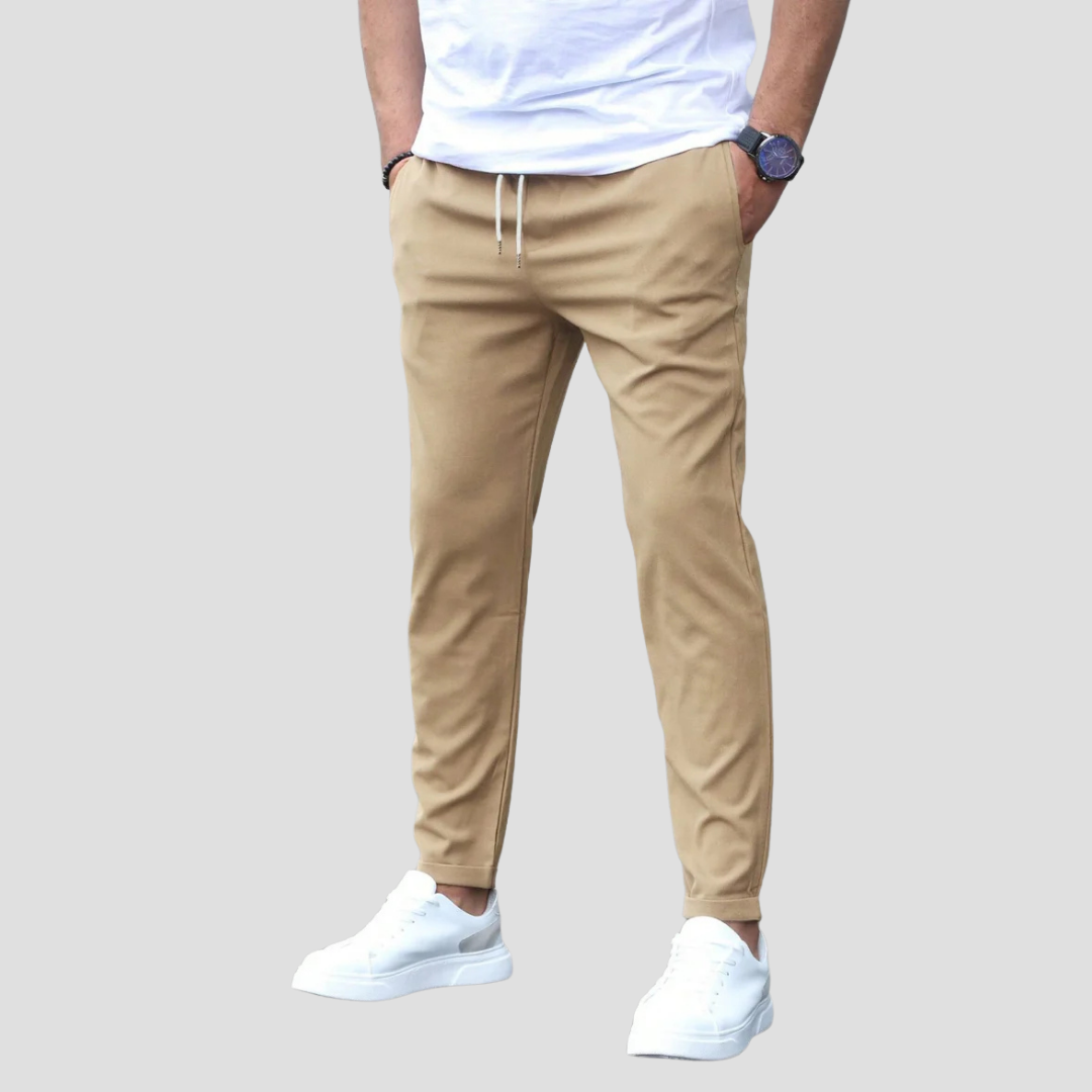 Men's Fit Jog Pants with Elastic Waistband