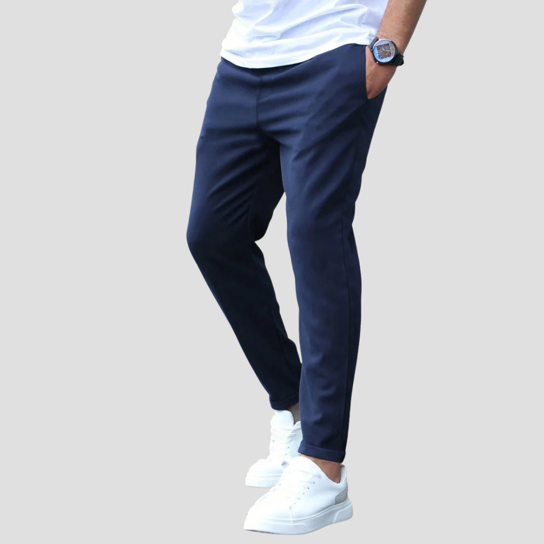 Men's Fit Jog Pants with Elastic Waistband