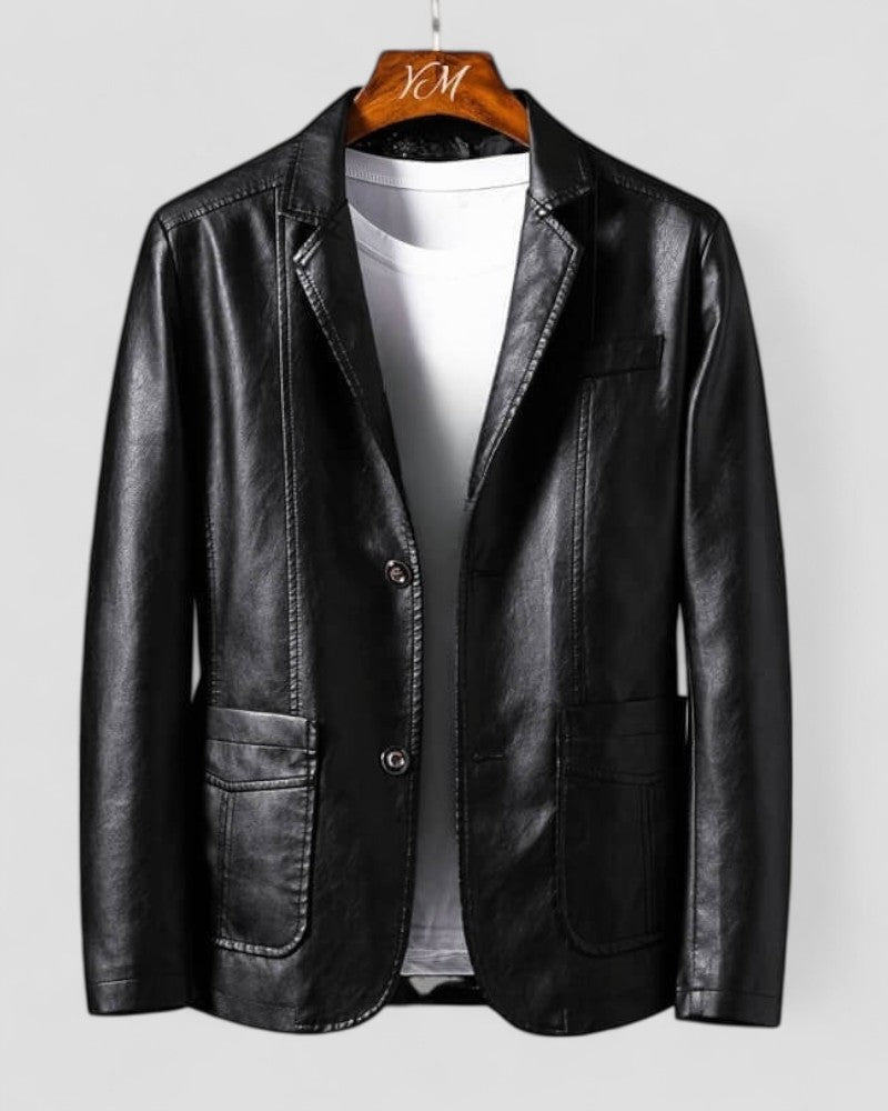 Classic Black Leather Jacket - OutfitLondon