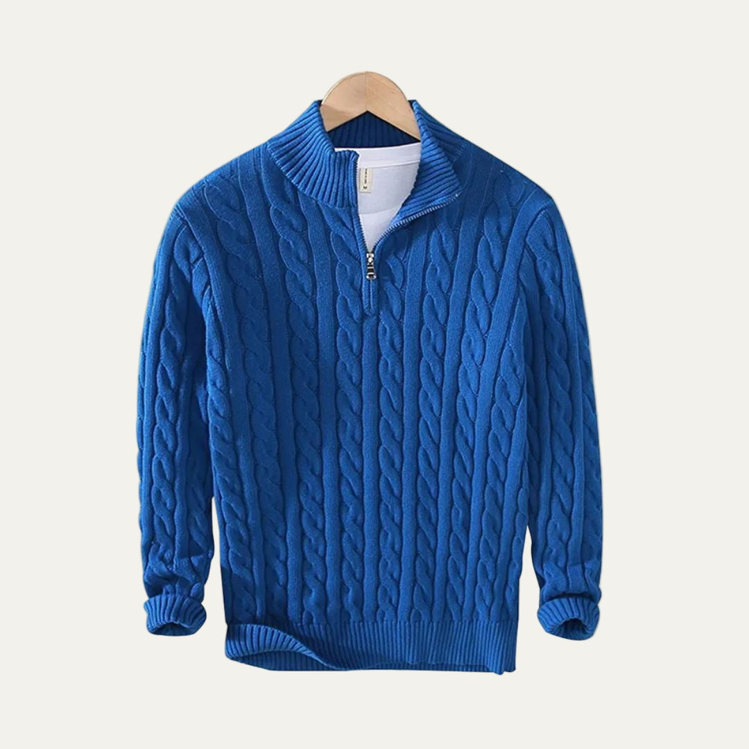 Classic Crew Neck Knit Pullover Sweater - OutfitLondon