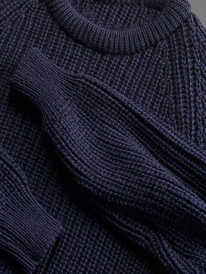 Classic Crew Neck Men's Knit Sweater
