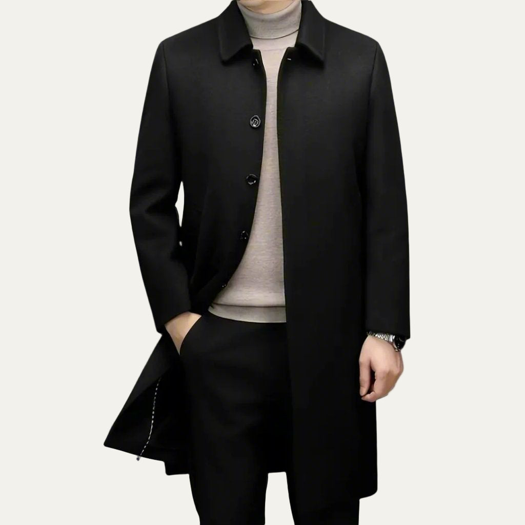 Men's Traditional Warm Overcoat - OutfitLondon
