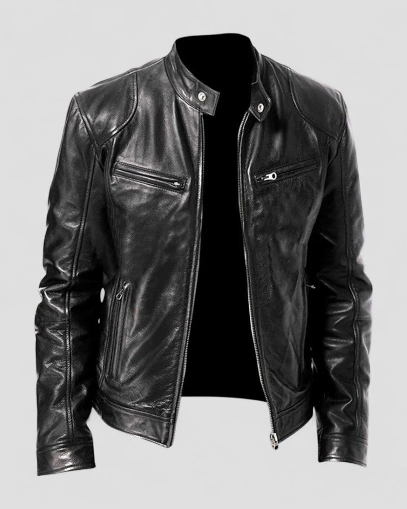 Stylish Genuine Leather Mens Jacket Slim Fit Style - OutfitLondon