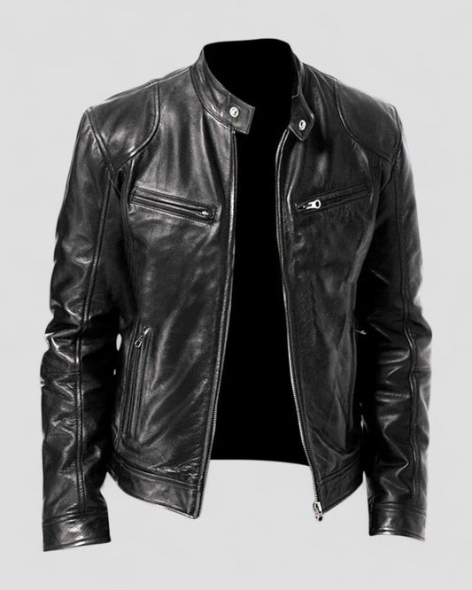 Stylish Genuine Leather Mens Jacket Slim Fit Style - OutfitLondon