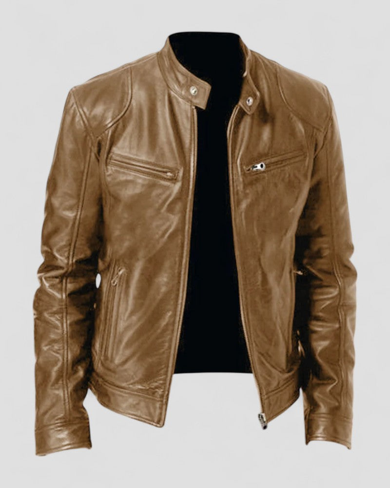 Stylish Genuine Leather Mens Jacket Slim Fit Style