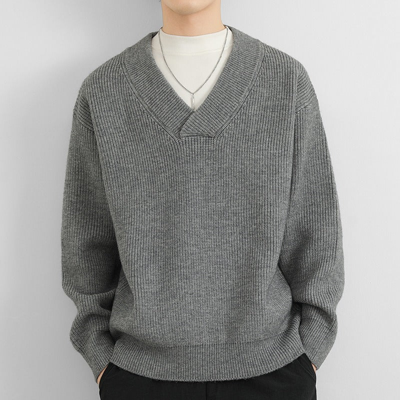 Timeless V-Neck Cable Knit Sweater