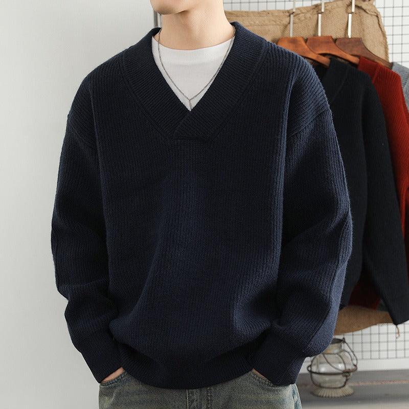 Timeless V-Neck Cable Knit Sweater