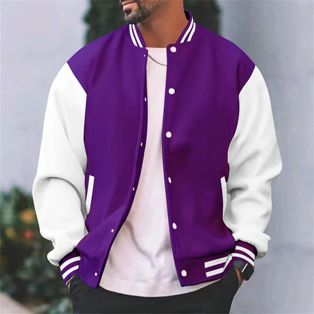 Vintage Style Men's Wool Varsity Jacket