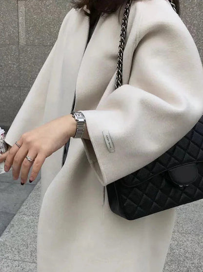 Classic Women's Wool Overcoat