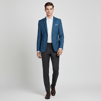 Classic One Button Jacket with Slim Fit