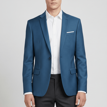Classic One Button Jacket with Slim Fit