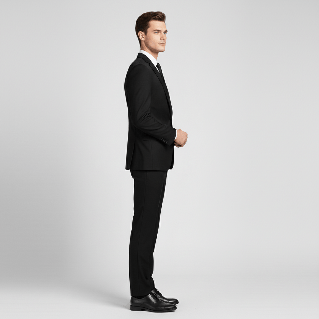 Classic One Button Jacket with Slim Fit