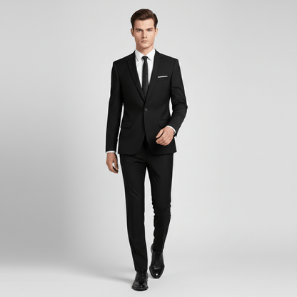 Classic One Button Jacket with Slim Fit