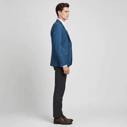 Classic One Button Jacket with Slim Fit