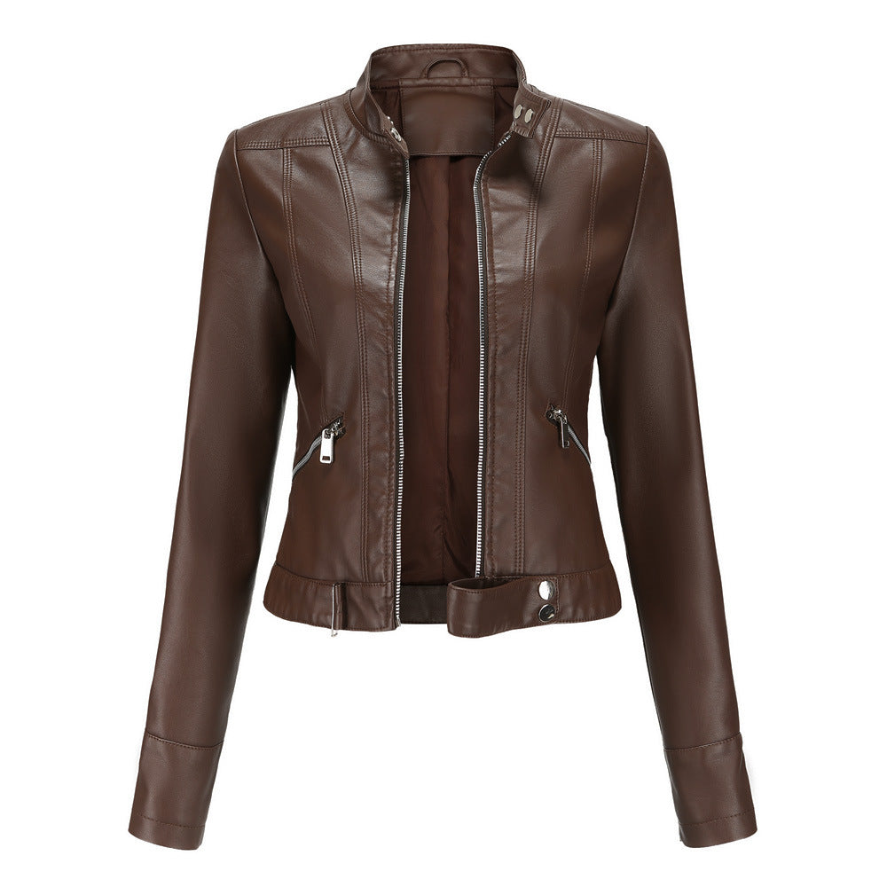 Slim Fit Women's Leather Jacket