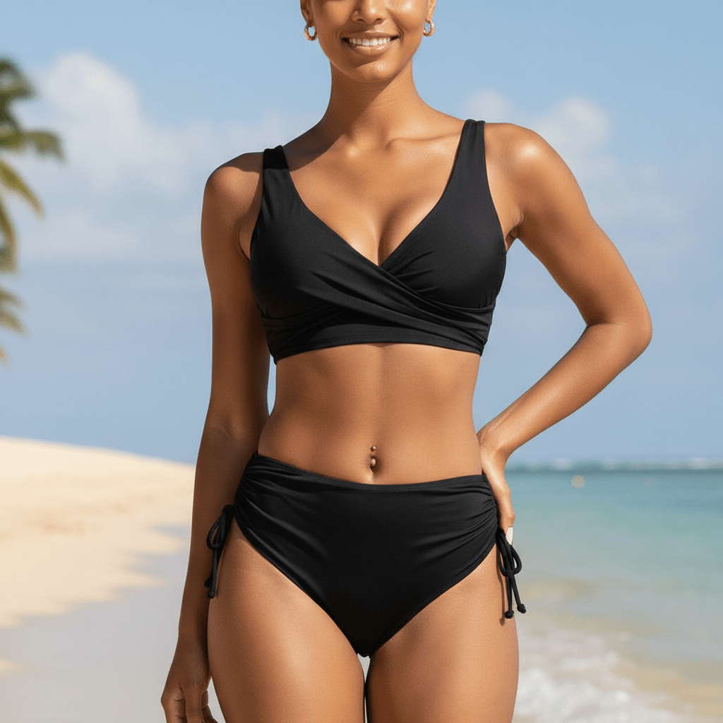 Classic Women's Tie Waist Swimsuit - OutfitLondon