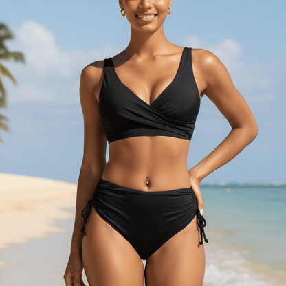 Classic Women's Tie Waist Swimsuit - OutfitLondon