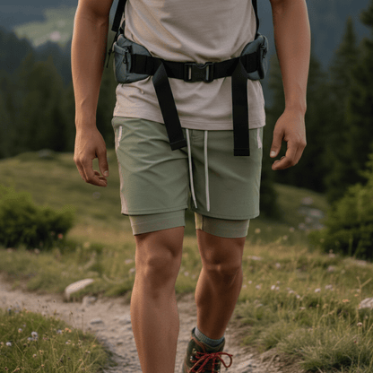 Corti da allenamento 2 in 1 con tasche laterali