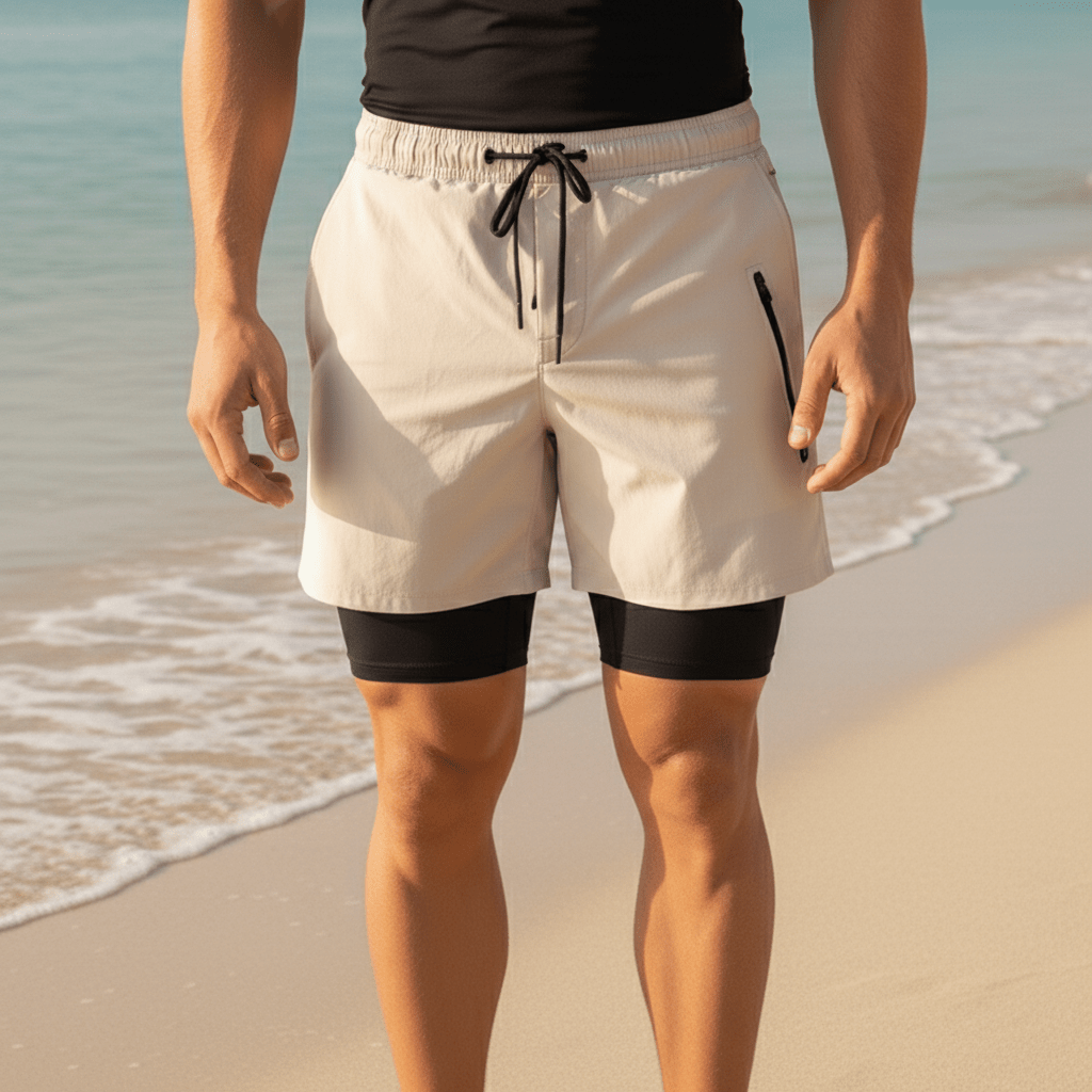 Corti da allenamento 2 in 1 con tasche laterali
