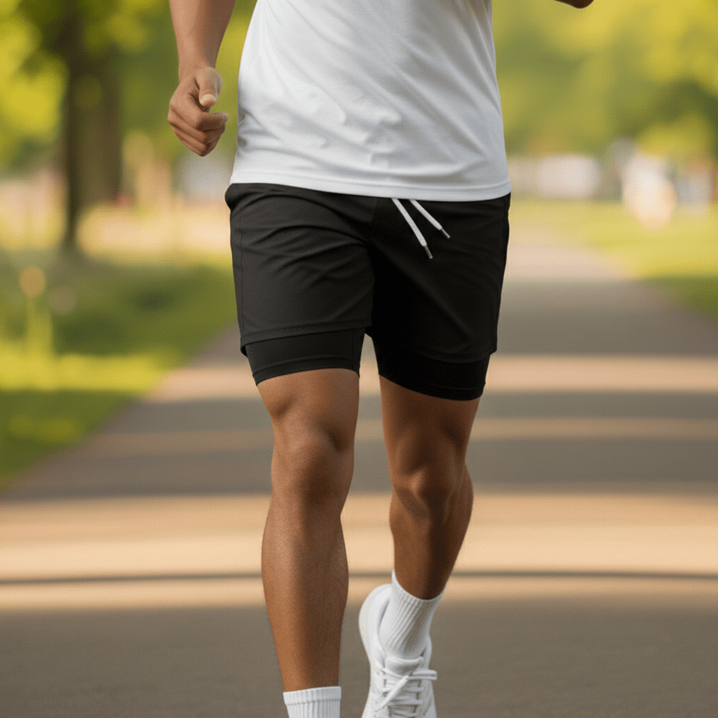 Corti da allenamento 2 in 1 con tasche laterali