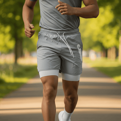 Corti da allenamento 2 in 1 con tasche laterali