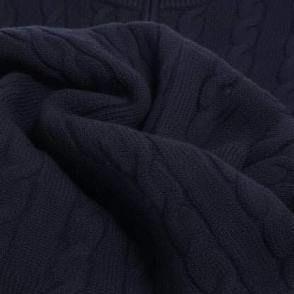 Classic Cable Knit Men's Zip Sweater