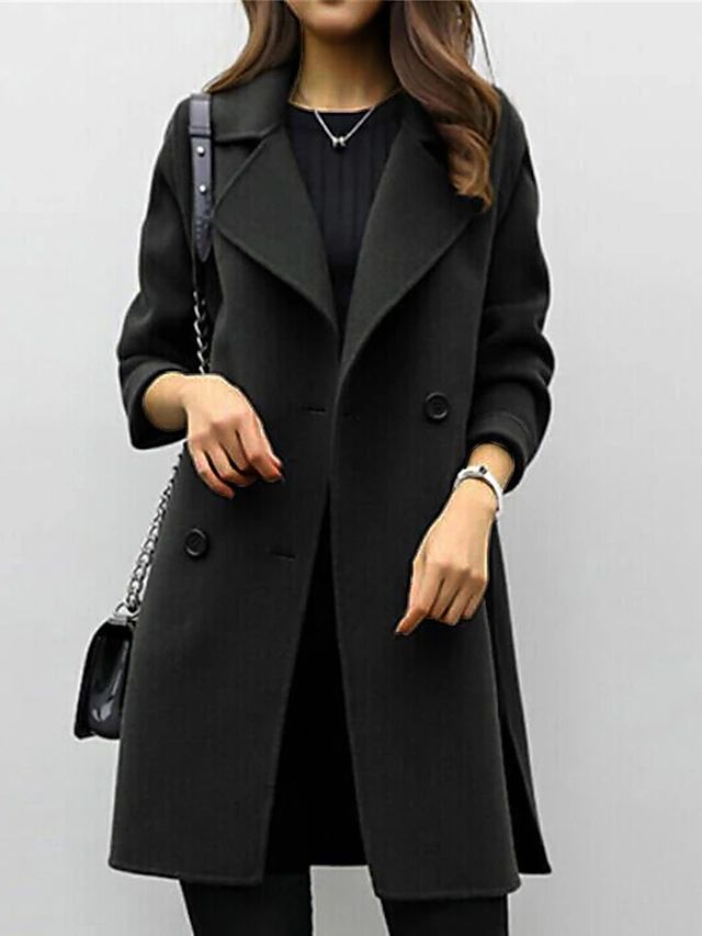 Warm Padded Button Down Parka Coat
