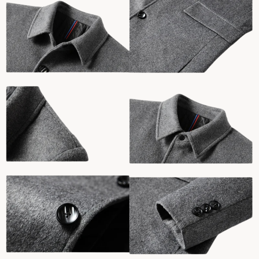 Classic Wool Blend Winter Overcoat