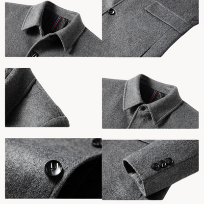 Classic Wool Blend Winter Overcoat