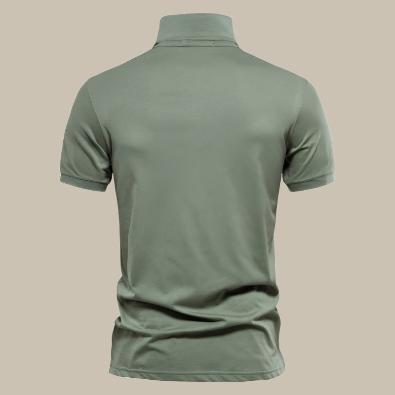Men's Comfortable Short Sleeve Polo Shirt in Soft Cotton