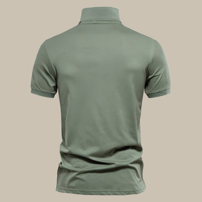 Men's Comfortable Short Sleeve Polo Shirt in Soft Cotton