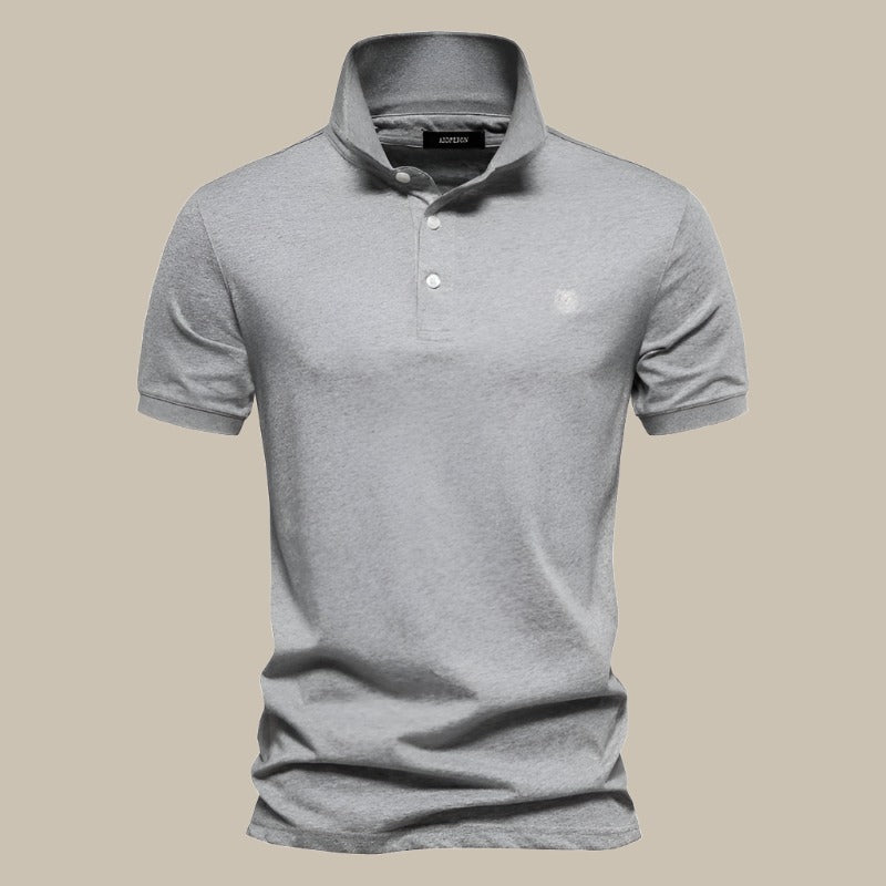 Men's Comfortable Short Sleeve Polo Shirt in Soft Cotton