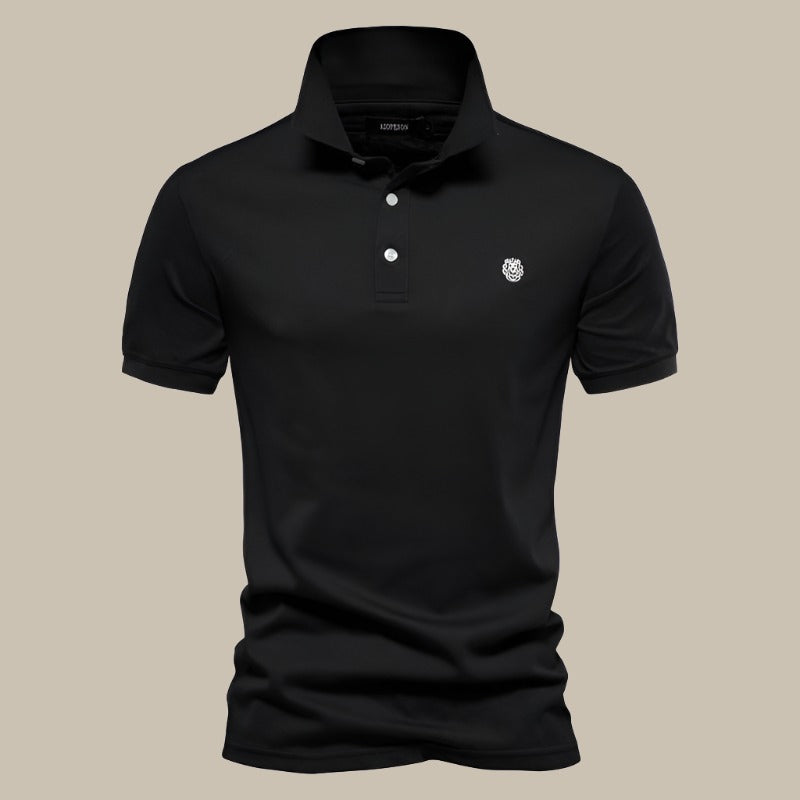 Men's Comfortable Short Sleeve Polo Shirt in Soft Cotton