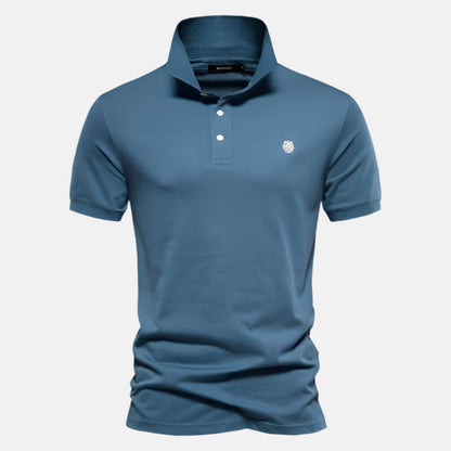 Men's Comfortable Short Sleeve Polo Shirt in Soft Cotton - OutfitLondon