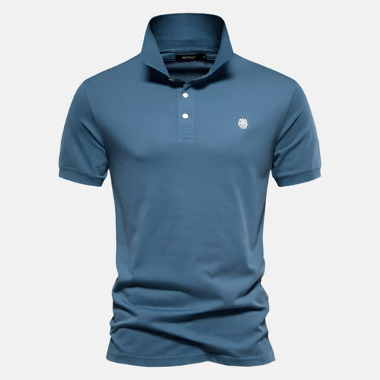 Men's Comfortable Short Sleeve Polo Shirt in Soft Cotton - OutfitLondon