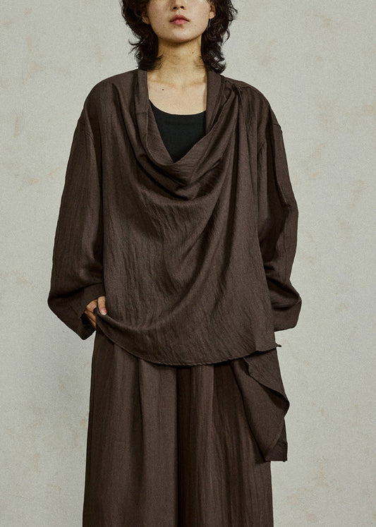 Women's Boho Chic Cotton Blend Shirt Loose Fit Puff Sleeve - OutfitLondon
