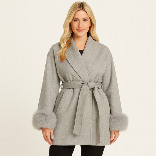 Classic Belted Wool Trench Coat - OutfitLondon