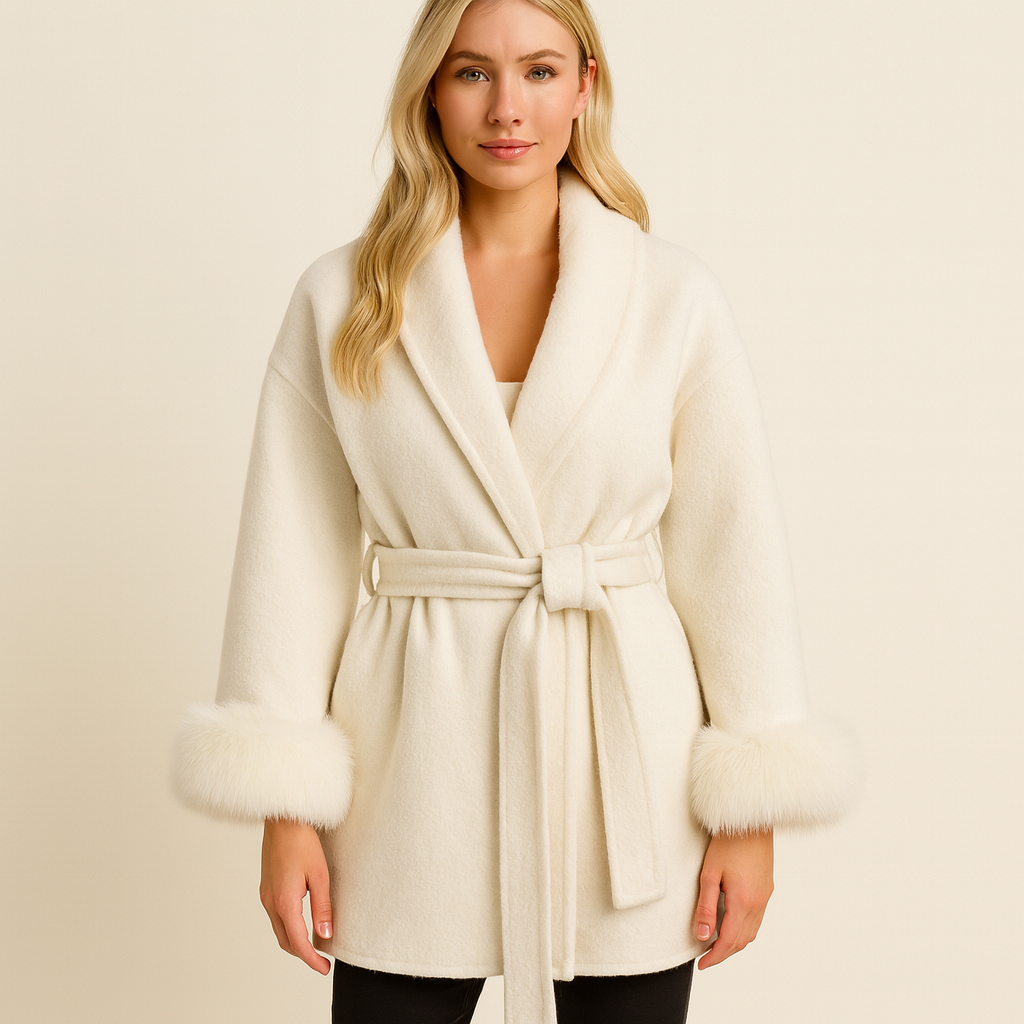 Classic Belted Wool Trench Coat