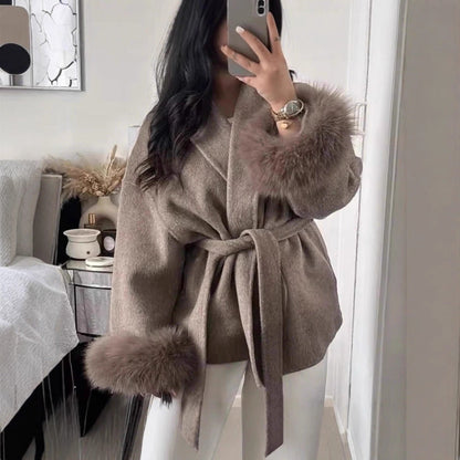 Classic Belted Wool Trench Coat