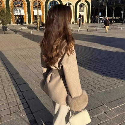 Classic Belted Wool Trench Coat