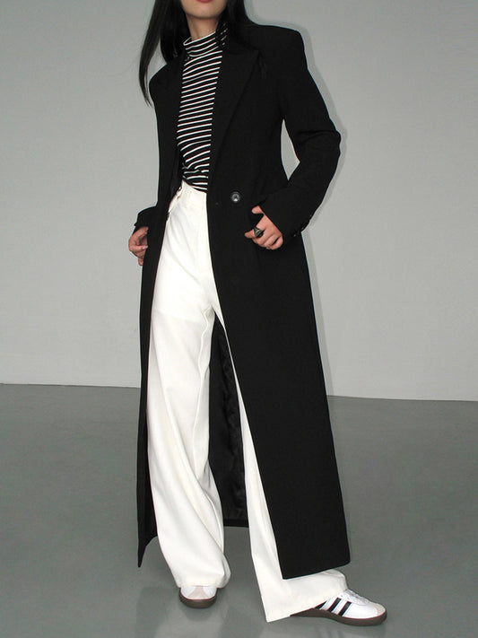 Stylish Collar Pocket Tailored Blazer Coat - OutfitLondon