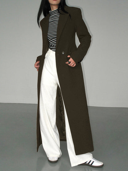 Stylish Collar Pocket Tailored Blazer Coat