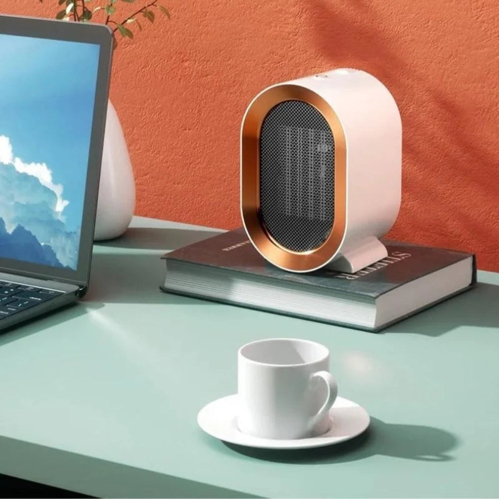 Compact Portable Heater with Thermostat - Quiet Energy Saving Heat