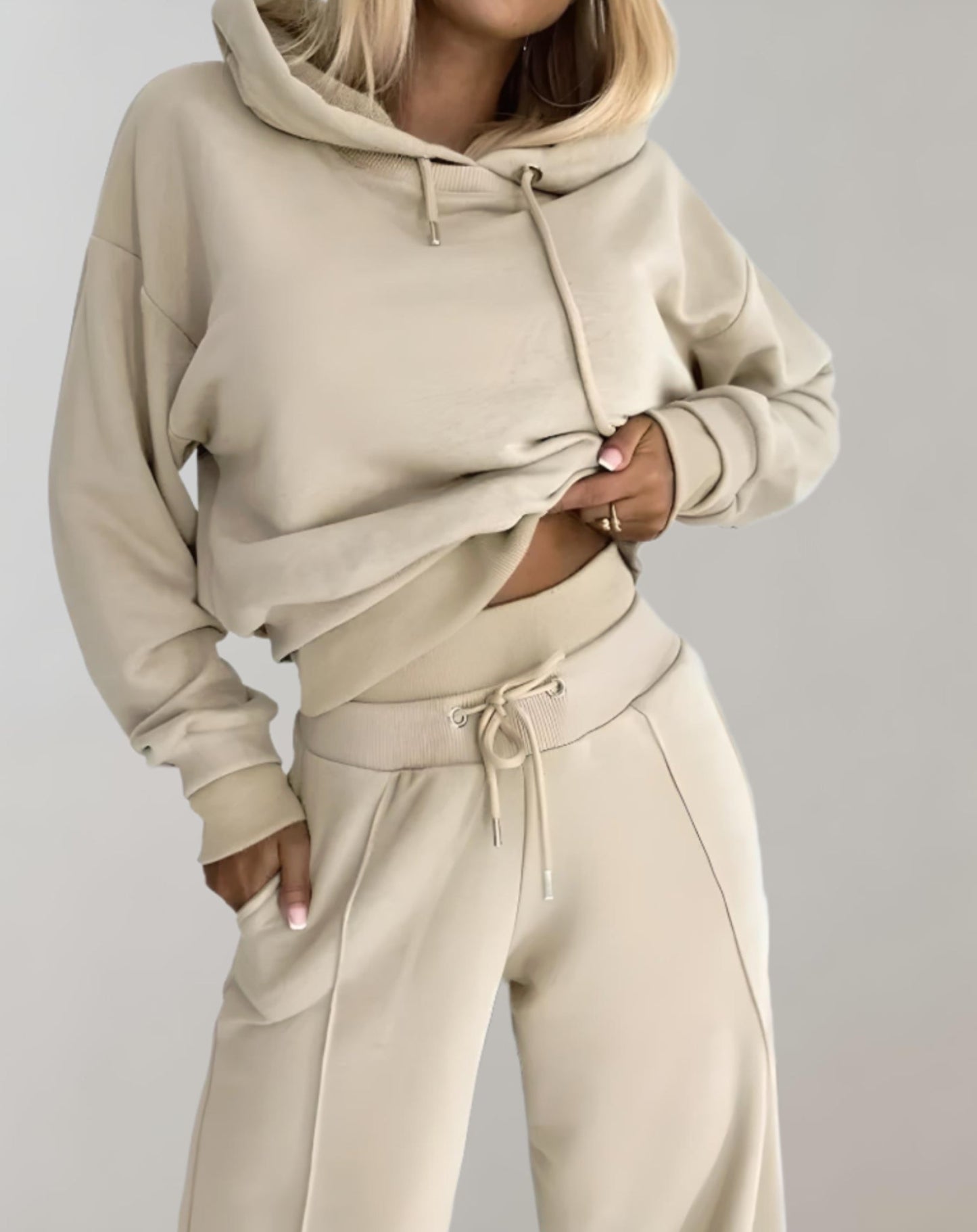 Soft Women's Hooded Jogger Tracksuit Set