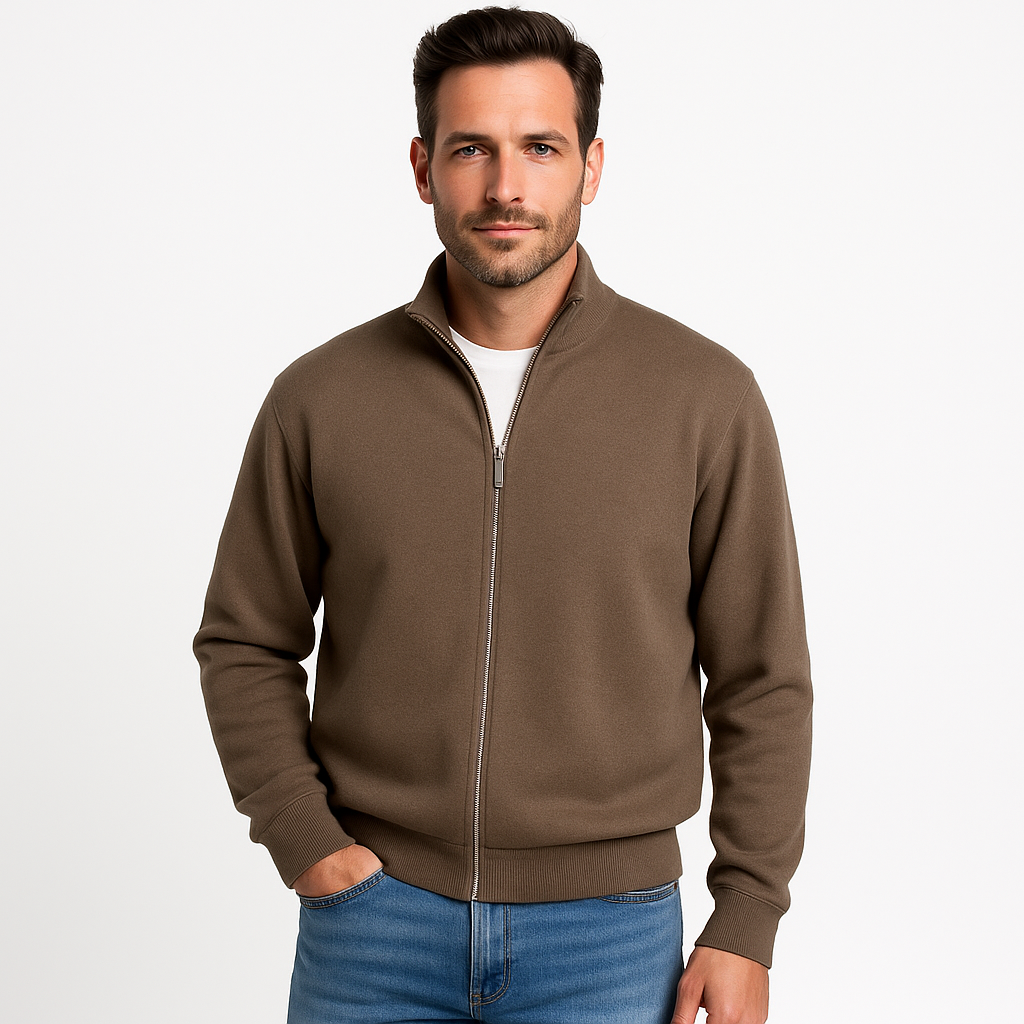 Relaxed Fit Mens Zip Up Jacket - OutfitLondon