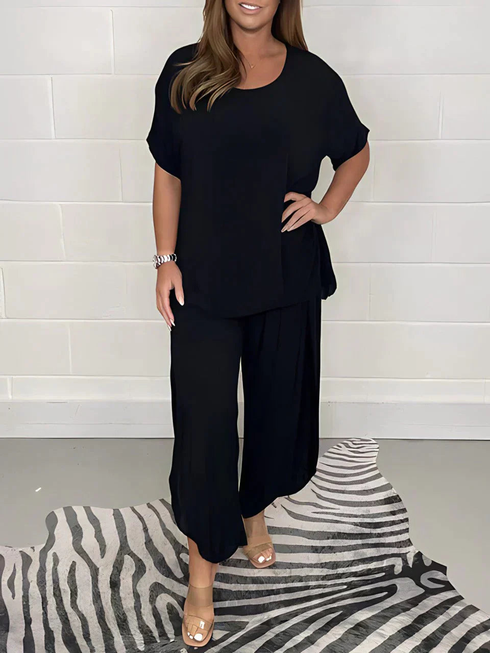 Comfortable Women's Loungewear Set with Plush Material - OutfitLondon