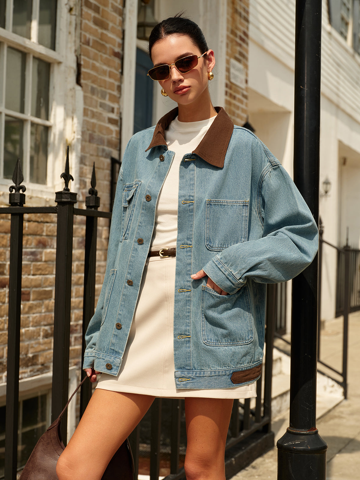 Classic Fit Adjustable Denim Jacket - OutfitLondon